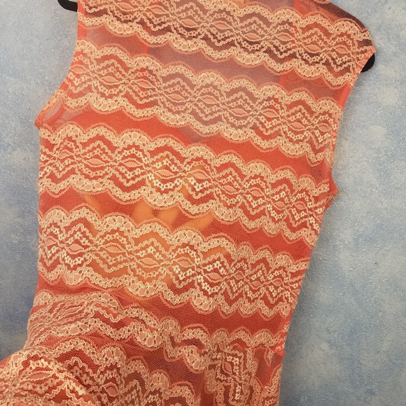 Celine | Light Pink Lace Peplum Blouse - Picture 6 of 7